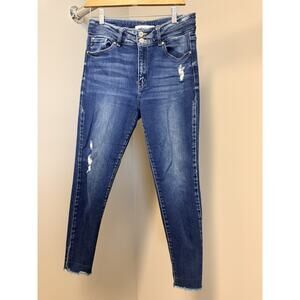 KanCan Distressed Skinny Jeans Women’s Size 9 28. Raw Hem. KC7317D. Excellent